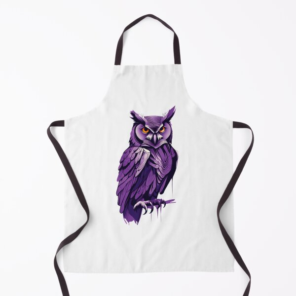 Item preview, Purple owl art designed and sold by KorArtStudio.