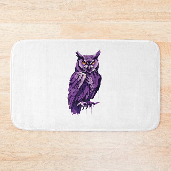 Item preview, Purple owl art designed and sold by KorArtStudio.