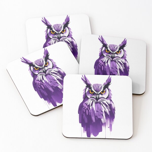 Item preview, Abstract purple owl art designed and sold by KorArtStudio.