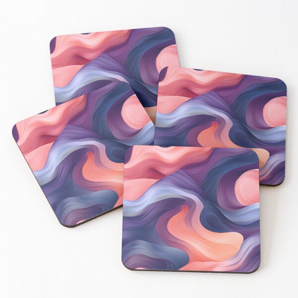 Item preview, Abstract Swirls: Coral Meets Indigo designed and sold by VectorPlace.