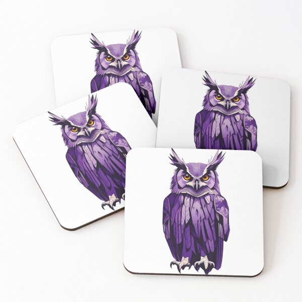 Item preview, Cool Abstract purple owl art designed and sold by KorArtStudio.
