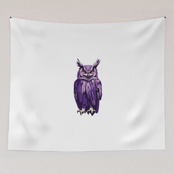Item preview, Cool Abstract purple owl art designed and sold by KorArtStudio.