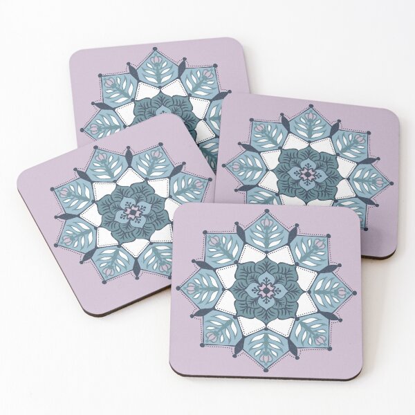Item preview, Poinsettia Mandala - Dust, Sky, Peacock, Snow, Dusk designed and sold by Irene Estelle.