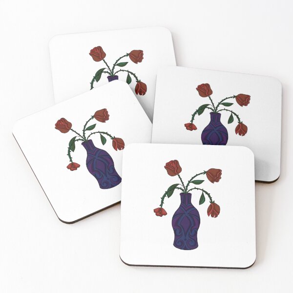 Item preview, bouquet of roses // dark academia aesthetic // handdrawn designed and sold by damnfinecuppa.