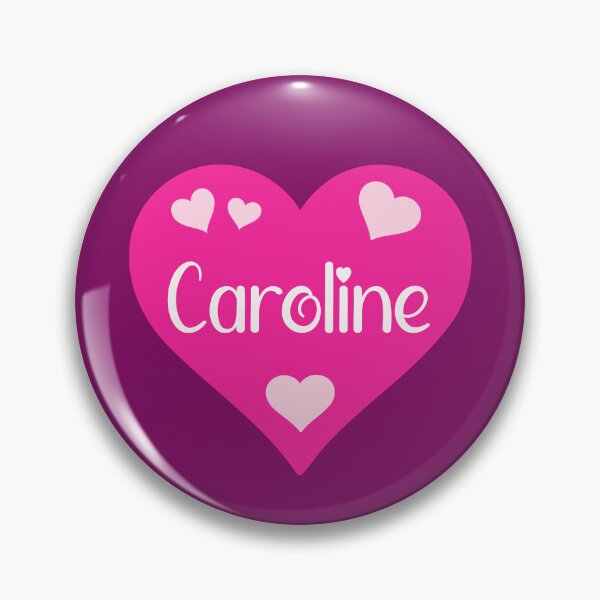 Item preview, Caroline Name Pink Heart  designed and sold by Jeallan Designs.