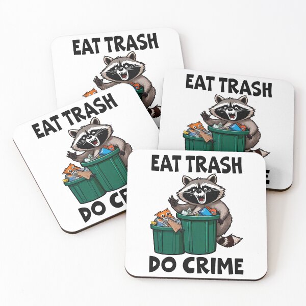 Item preview, Eat Trash Do Crime, Live Fast Eat Trash, Funny Raccoon designed and sold by Porcupine Tees ⭐⭐⭐⭐⭐.