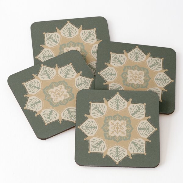 Item preview, Poinsettia Mandala - Pine, Fawn, Sage, Dove designed and sold by Irene Estelle.