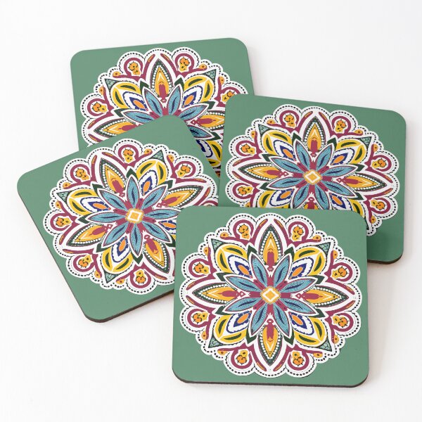 Item preview, Colorful Floral Rangoli Art - Design & Pattern designed and sold by Jollys-ArtShop.