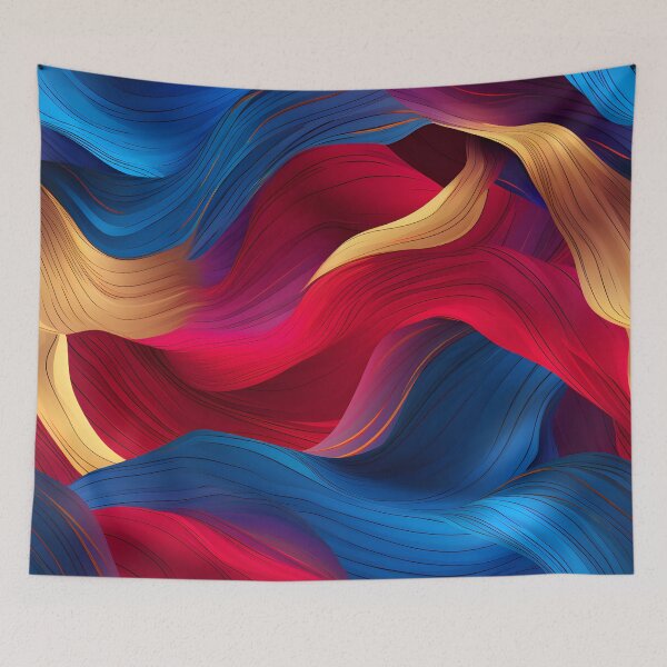 Item preview, Vivid Silk Waves: An Abstract Fusion designed and sold by VectorPlace.