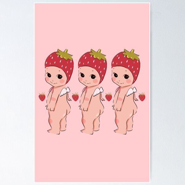 Item preview, Three Strawberry Cherubs |  Strawberry Angel Inspired Trinket designed and sold by KittyStrand.