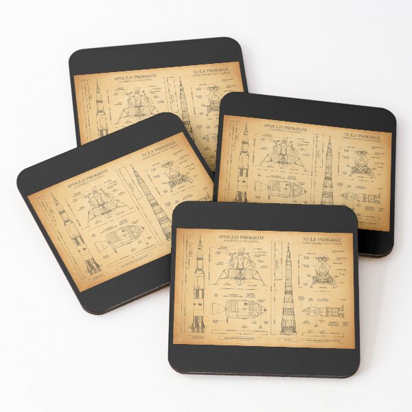 Item preview, US Apollo Program vs Soviet N1-L3 Program. Moon Landing (Aged Parchment) designed and sold by BGALAXY.