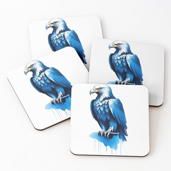 Item preview, Abstract blue eagle art designed and sold by KorArtStudio.