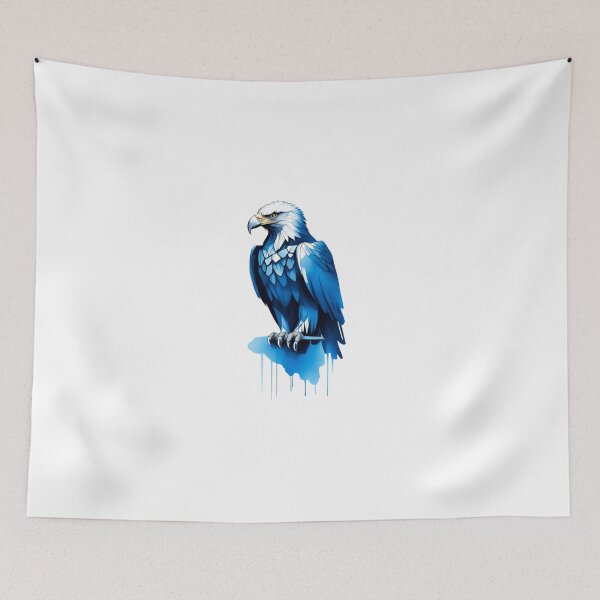 Item preview, Abstract blue eagle art designed and sold by KorArtStudio.