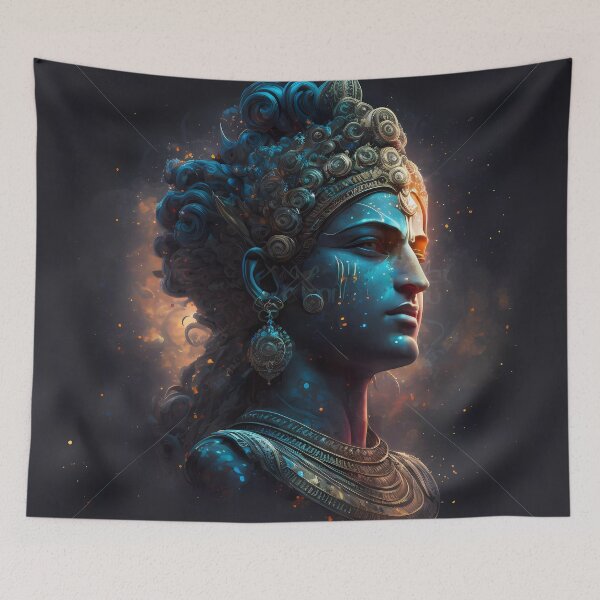 Item preview, “Infinite Radiance: The Beauty of God Vishnu” designed and sold by Art-Vortex-fr.