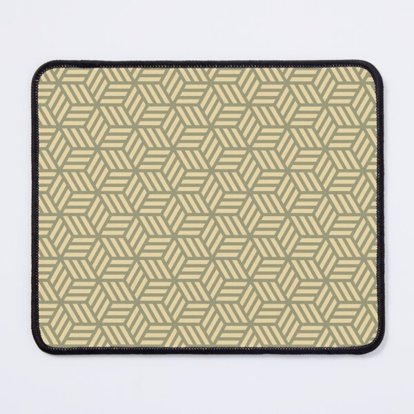Item preview, Beige Tan Geometric Retro Lined Cube Rectangle Art Deco Vintage 20s 30s Jazz Age Pattern designed and sold by PenguinForests.