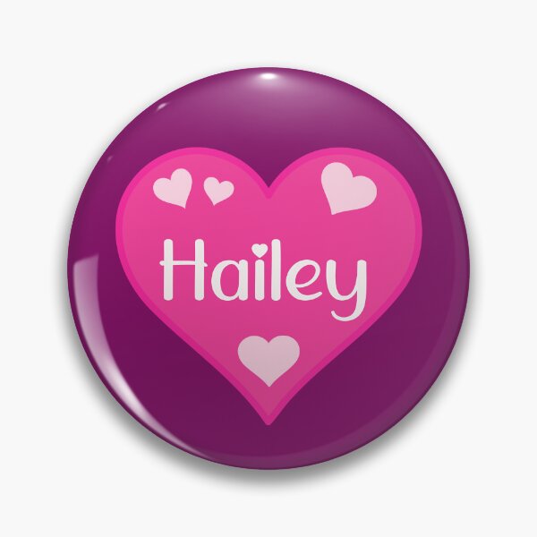 Item preview, Hailey Name Pink Heart  designed and sold by Jeallan Designs.