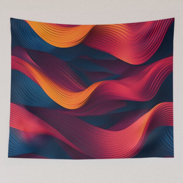 Item preview, Fiery Flow: Ribbons of Heat Abstract designed and sold by VectorPlace.
