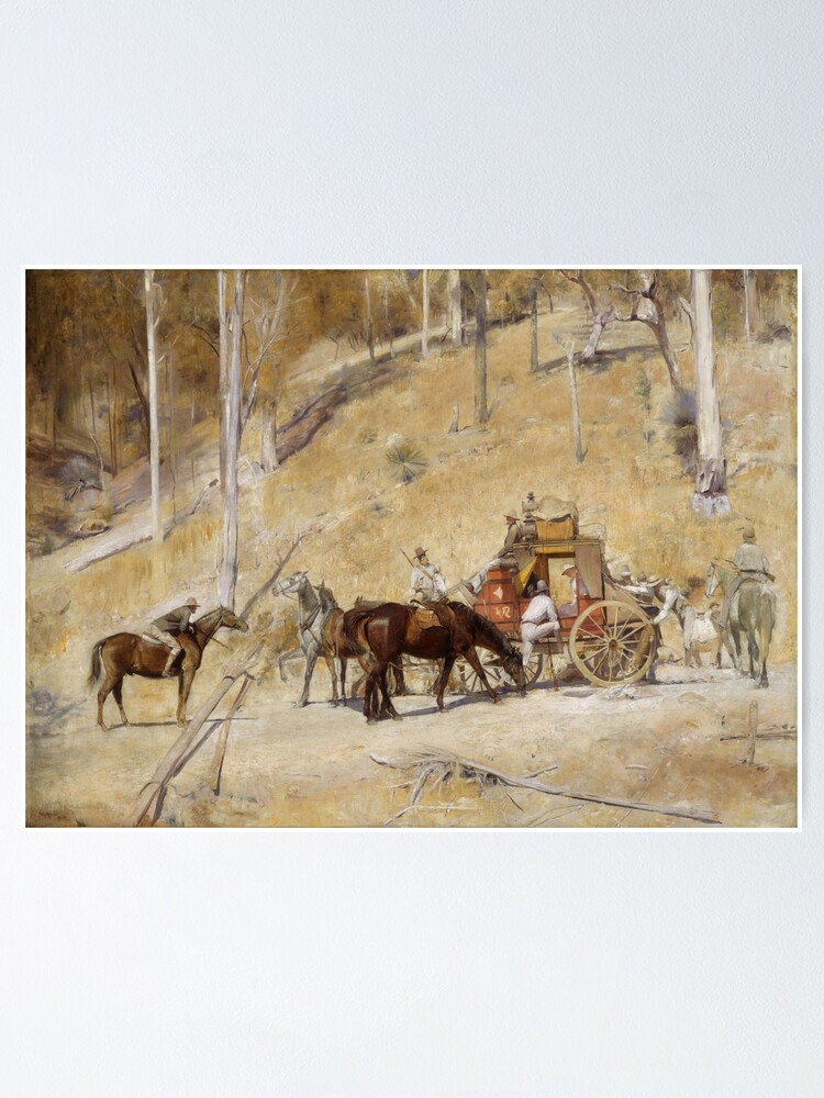 "Vintage Tom Roberts Bailed Up 1895 Fine Art" Poster for Sale by