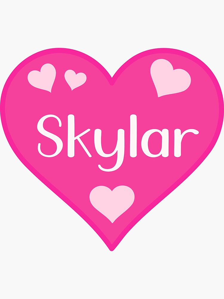 I Love Skylar - With Simple Love Heart Greeting Card for Sale by