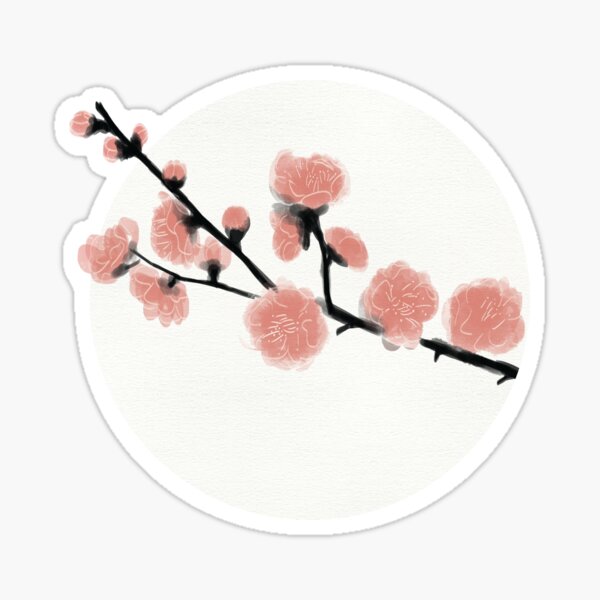 First Peach Blossoms Sticker
