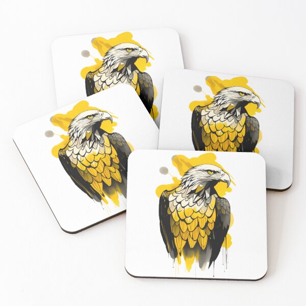 Item preview, Cool Abstract yellow eagle art designed and sold by KorArtStudio.