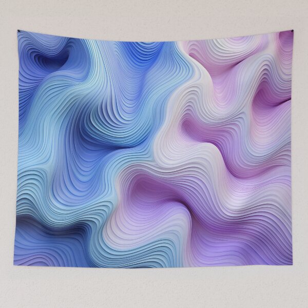 Item preview, Spectral Curves: Harmonizing Lavender and Sky designed and sold by VectorPlace.