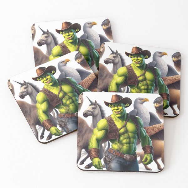 Item preview, Sexy Muscled Cowboy Shrek designed and sold by atikus.