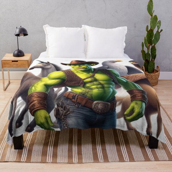 Item preview, Sexy Muscled Cowboy Shrek designed and sold by atikus.
