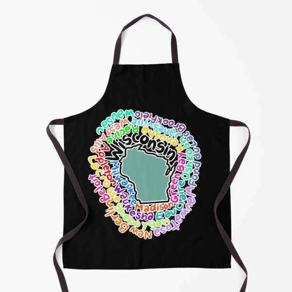 Item preview, Wisconsin map with names designed and sold by Maws25.