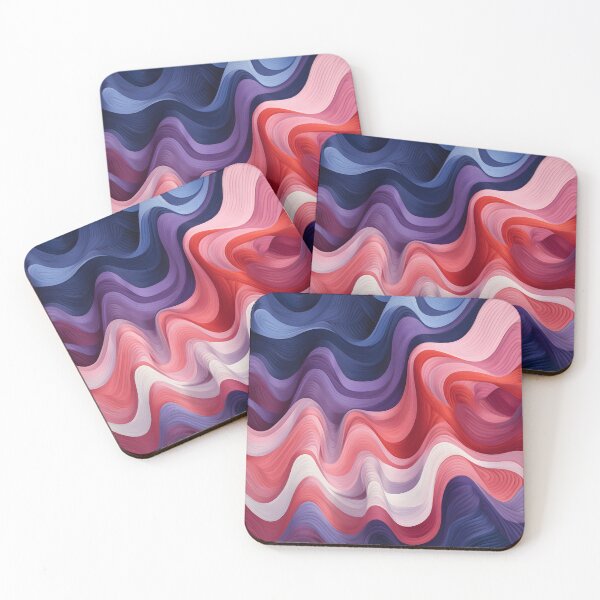 Item preview, Rippling Serenity: Waves of Blush and Midnight designed and sold by VectorPlace.