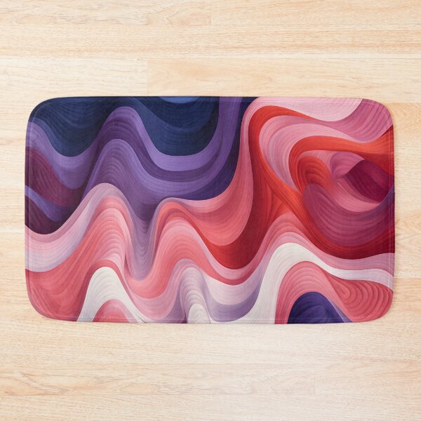 Item preview, Rippling Serenity: Waves of Blush and Midnight designed and sold by VectorPlace.