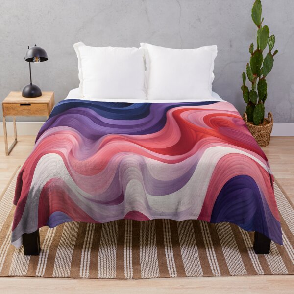 Item preview, Rippling Serenity: Waves of Blush and Midnight designed and sold by VectorPlace.