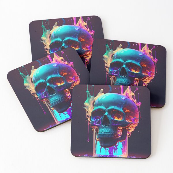 Item preview, Colorful Neon Skull designed and sold by Stevburykingev.