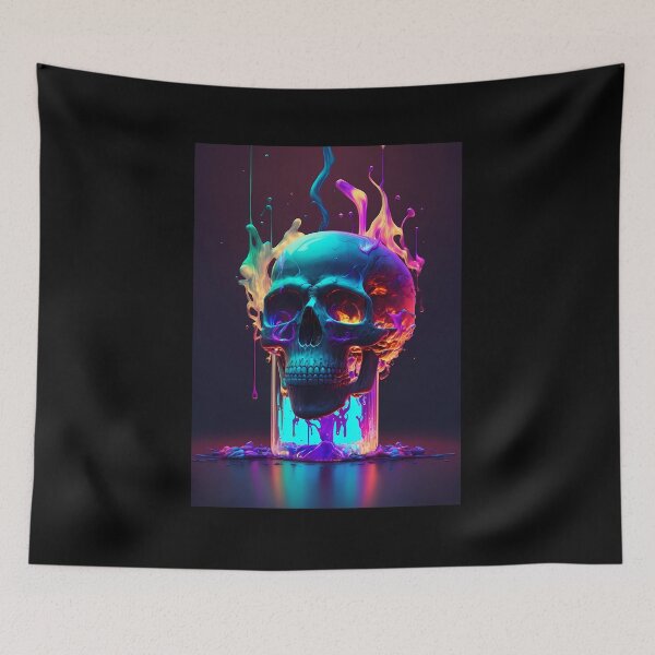 Item preview, Colorful Neon Skull designed and sold by Stevburykingev.