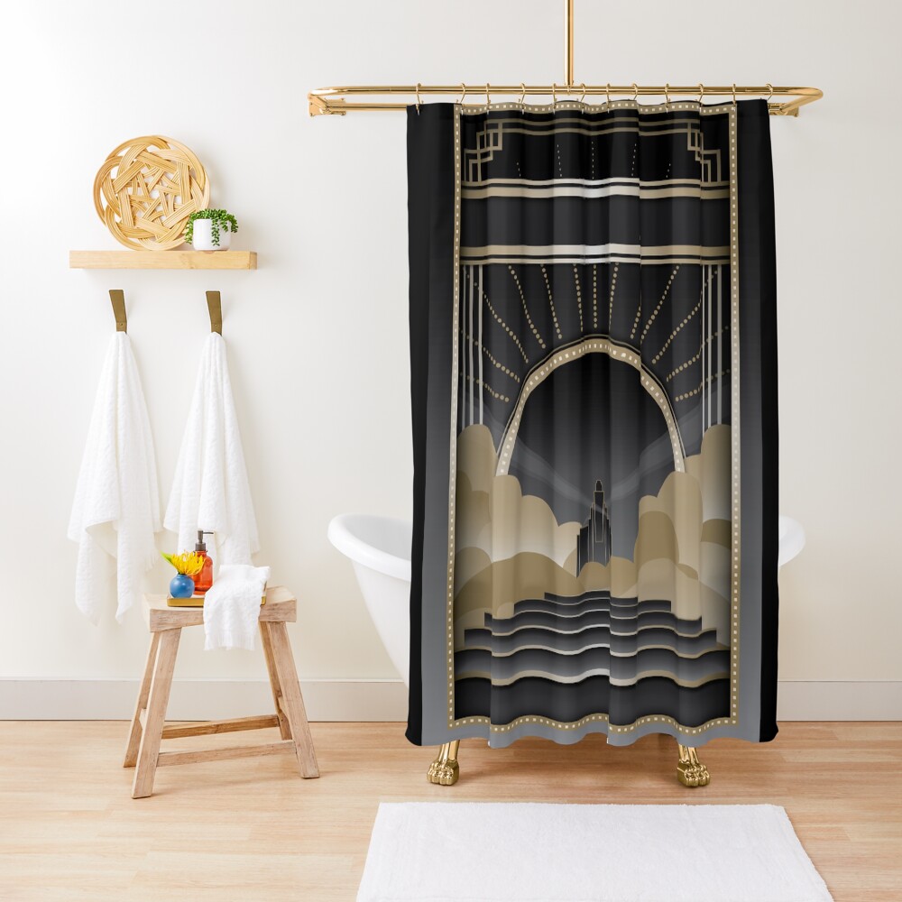 "Art deco design V" Shower Curtain for Sale by peggieprints Redbubble