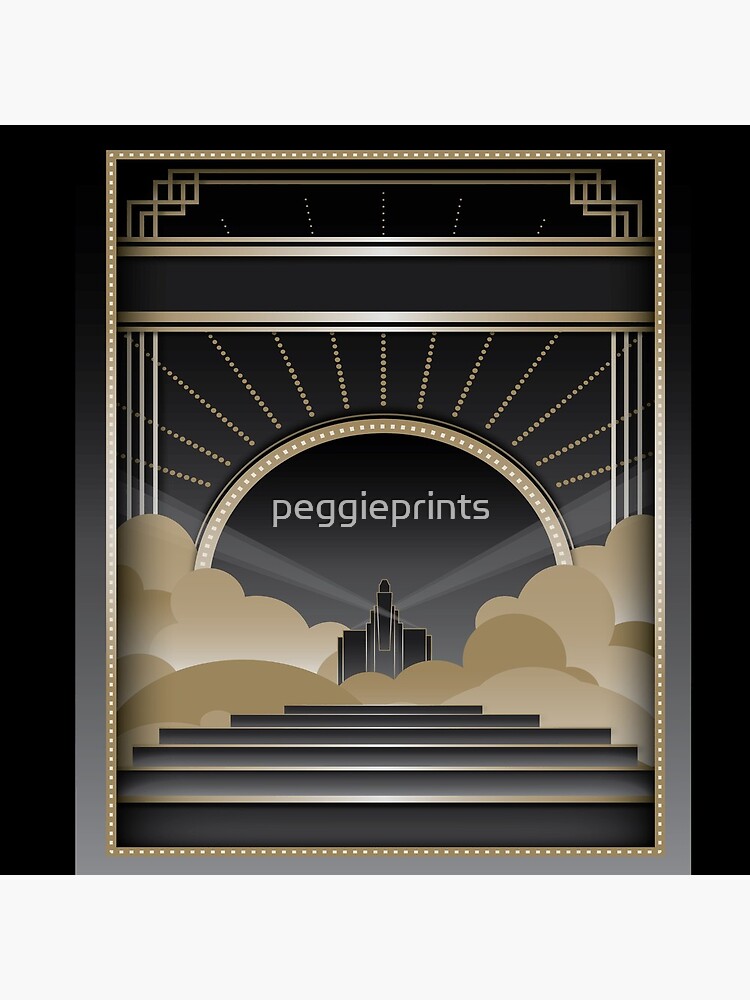 Art deco design V by peggieprints