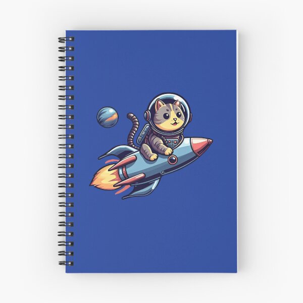 Item preview, Astronaut Cat Riding Rocket designed and sold by Myra365Art.
