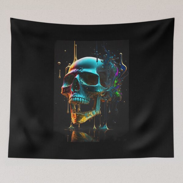 Item preview, Colorful Paint Skull designed and sold by Stevburykingev.