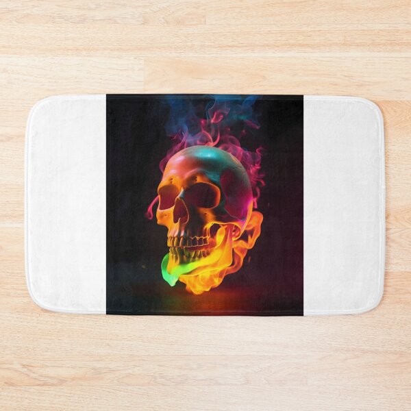 Item preview, A burning neon skull designed and sold by Stevburykingev.