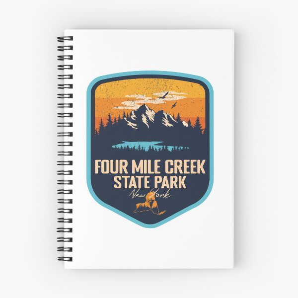 Item preview, Four Mile Creek State Park New York - NY Sunset Grunge Texture Badge Forest and Wilderness  designed and sold by mountainfad.