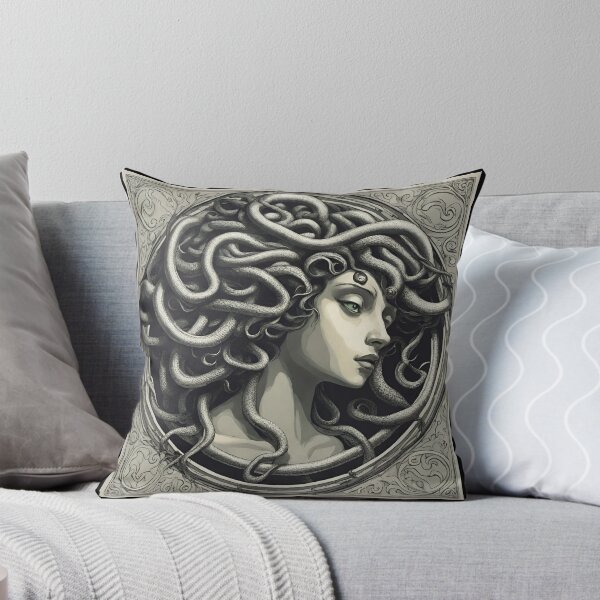 Item preview, Medusa with Locs beautiful war goddess Greek mythology designed and sold by TheLocoShop.