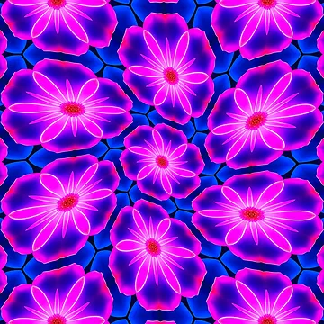 Artwork thumbnail, Bright Pink Flower Patterns by Patternflower