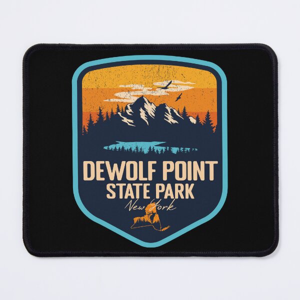 Item preview, Dewolf Point State Park New York - NY Sunset Grunge Texture Badge Forest and Wilderness  designed and sold by mountainfad.