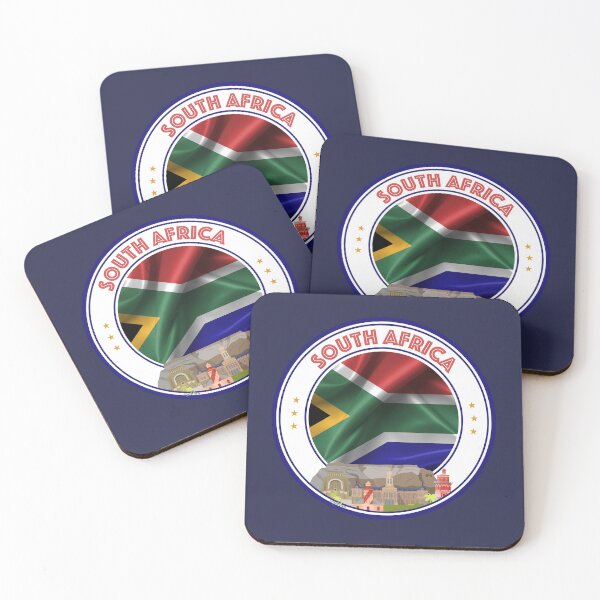 Item preview, SOUTH AFRICA South African Flag Sticker T-Shirt 02 designed and sold by OuterShellUK.