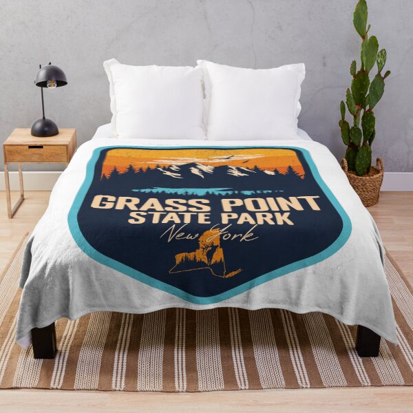 Item preview, Grass Point State Park New York - NY Sunset Grunge Texture Badge Forest and Wilderness  designed and sold by mountainfad.