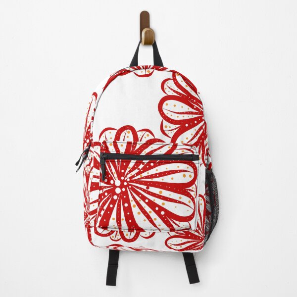 Item preview, Abstract Red flower line art seamless digital pattern designed and sold by Ammi77.
