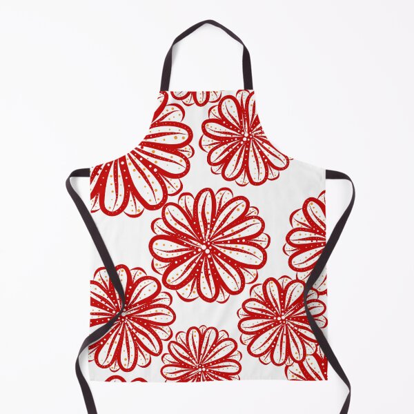 Item preview, Abstract Red flower line art seamless digital pattern designed and sold by Ammi77.