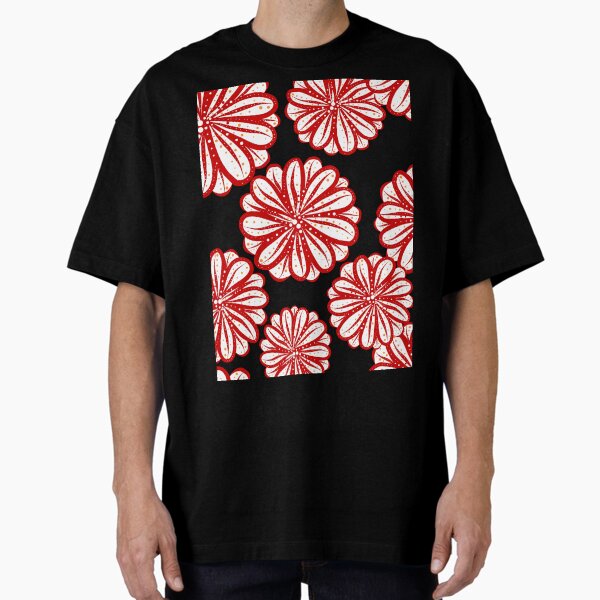 Item preview, Abstract Red flower line art seamless digital pattern designed and sold by Ammi77.