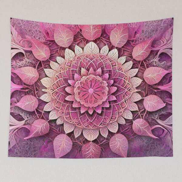 Item preview, Pink Leaves | Fractals and Mandalas | Sublime Nature designed and sold by monkeybusiness.pt.