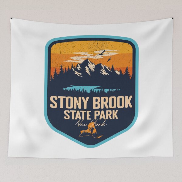 Item preview, Stony Brook State Park New York - NY Sunset Grunge Texture Badge Forest and Wilderness  designed and sold by mountainfad.